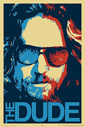 Close Up The Big Lebowski Poster The Dude (61cm x 91,5cm) + 2 St. transparente Posterleisten mit Aufhängung