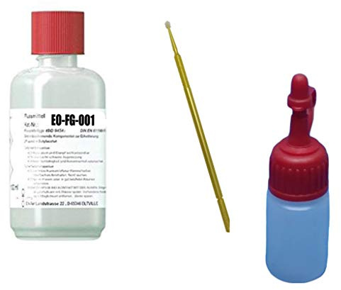 No-Clean Flussmittel-GEL EO-FG-001, 100 ml incl. Application-Stick, Handlöten u. Litzenverzinnung + 3 ml Dosierflasche (unbefüllt) + 1 x 7 ml Kunststoff-Pipette