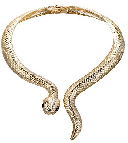 EVER FAITH Vintage Stil Schlange Tier Lätzchen Choker Chunky Statement Kragen Halskette Goldene Farbe Damen