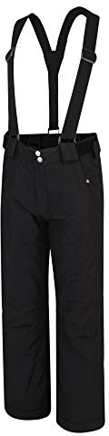 Dare 2b Kinder Winter Snowboardhose mit GORE-TEX, Schwarz, Unisex, Hochtaille, Bootcut, Suspenders, Flache Vorderseite, Entspannt, Einfarbig, 1 Tasche, Polyester, Stretch, Outdoor-Aktivitäten