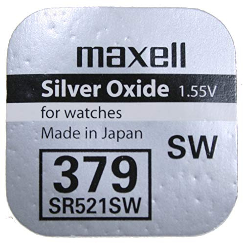 MAXELL 379 SR521SW Button Cell Battery 1.55V Silver Oxide - 2 Units