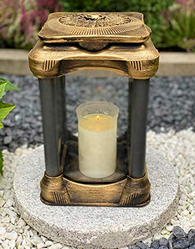 Grablampe NEU Handmade Grablicht Grabkerze Grabdekoration Grabschmuck Gartenlampe incl.Grabkerze.