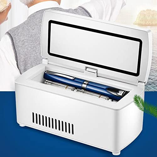 Piccola scatola da viaggio per medicinali, frigorifero per farmaci a temperatura costante per mini farmaci 2-8 ℃, frigorifero portatile per medicinali e refrigeratore per insulina per auto, viaggi
