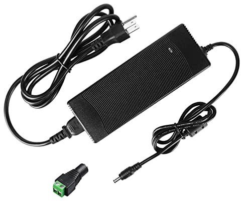 24V 8A Power Supply Adapter, AC to DC Converter AC 100V-240V to DC 24 Volt 8 Amp 192W Switching Transformer LED Driver with 5.5mm x 2.1/2.5mm DC Jack Connector for Car Cigarette Lighter LCD Monitor