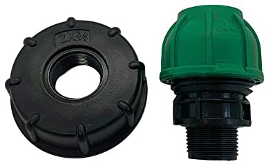 MiJunHD IBC Storage Tanks S60X6 to 20mm 25mm 32mm Straight-Pipe Fitting Hose Connector (S60X6 to 20mm/0.79 Fitting)