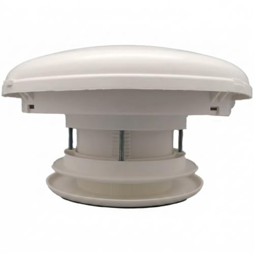 CR-MOESANCO® 110 mm Caravan-Belüfter-Set mit Moskitonetz + Befestigungsschrauben - Wasserfest, Wetterfest und UV-beständig, Weiß | Beseitigt Kondensation und schlechte Gerüche rund um die Uhr, ohne Strom oder Wartung.