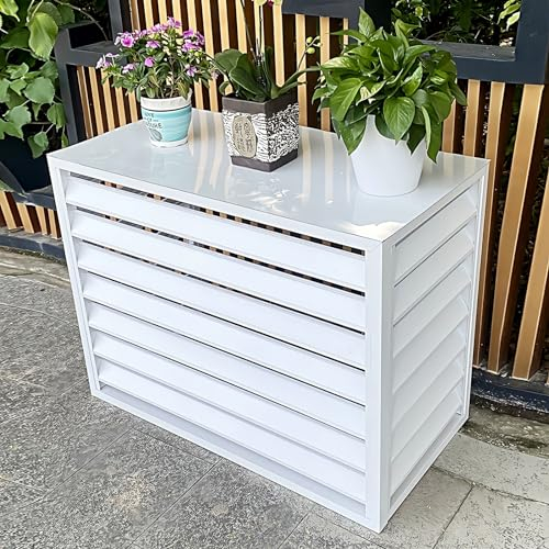 DELURA Klimaanlage Abdeckung， Klima splitgerät， schutzgitter für klimaanlagen， Outdoor Sonnenschutz Abdeckung， klimagerät schutzgitter， klimaanlagenzaun für außengeräte (Size : 110x60x80cm)