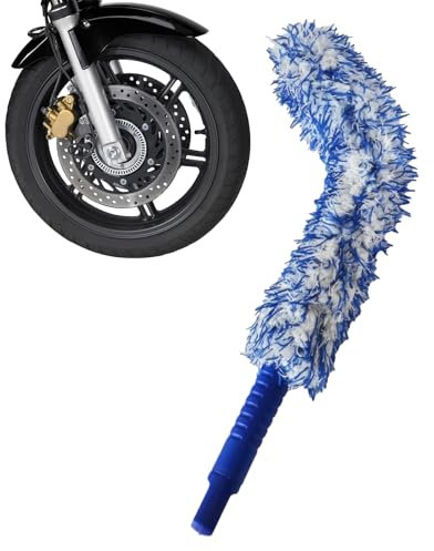 Niktule Brosse pour Roue de Voiture, Brosse de Nettoyage de Jantes de Brosse de Pneu de Voiture, Brosse de Nettoyage de Jantes de Voiture en Microfibre à Manche Court, brosses de Roues pour Les