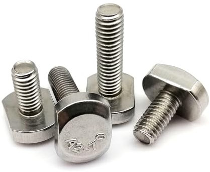 5/10 Stück M5 M6 M8 M10 M12 GB37 304 A2-70 Edelstahl T-Nut Rutsche Schiene T-Form Typ Rechteck Hammerkopfschraube Bolzen (Color : 20mm, Size : 5pcs M10)