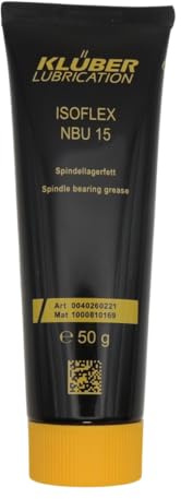 Klüber Isoflex NBU 15 - Hochwertiges Schmierfett für die Schmierung von Hochgeschwindigkeitslagern, Lagern und Feinmechanik (50g)