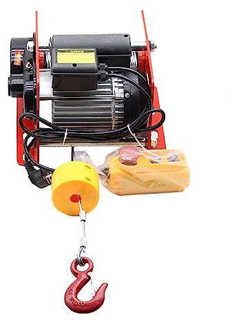 USKI Verricello Elettrico Mini paranco, paranco Elettrico 200-400 kg Tipo Tedesco Gru di Sollevamento Decorazione Domestica Paranco Elettrico da Costruzione Multifunzionale