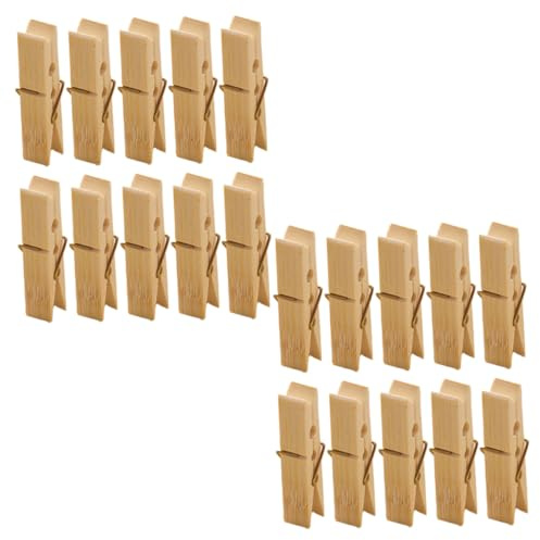 IMIKEYA Lot de Pinces à Linge Multifonctions en Bois 60 Pcs Robustes Résistantes Au Vent pour Vêtements Et Couvertures Usage Domestique La Cuisine Pets