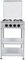DAOHHFO Fornello a gas indipendente con 4 bruciatori, piano cottura a gas, ideale per cucina/esterni, con supporto antiscivolo e doppio ripiano (49 × 49 × 79 cm) (bianco)