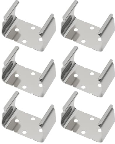 VGOL 6 Piezas de Soportes de Batería de Acero con Resorte Clips de Batería de 9 V Clip de Acero Montado en El Cuerpo de La Batería PP3 para Una Fijación Segura de La Batería (27,5x17x19,70mm)
