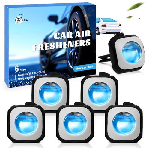 SCENTORINI Profumo Auto Deodorante Auto Fragranza di Auto Nuova Profumatore Auto Per Elimina Odori Profumatore Macchina da 30 Giorni Totale 6 Pz
