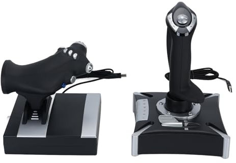 Control de Simulador de Vuelo, Joystick y Acelerador con Función de Vibración para Series X S Wins7 8 10 11, Diseño de Ventosa, Experiencia de Vuelo Inmersiva Completa, Plug and
