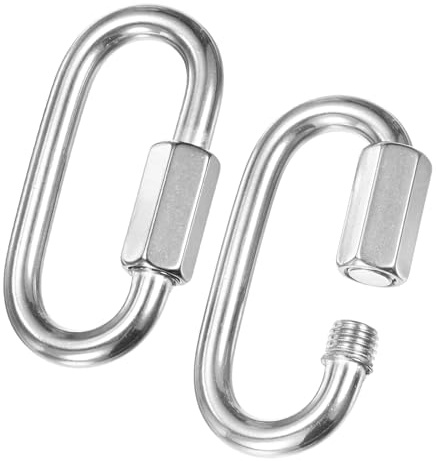 M METERXITY Quick Chain Link Connector, Stainless Steel Lock Repair Chain Links for Swing/Camping/Hiking/Backpack