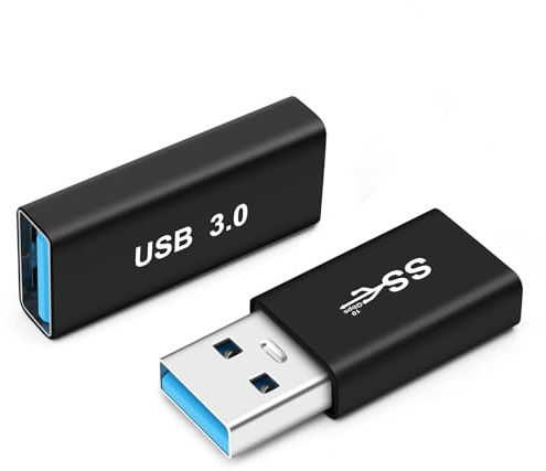 BORLTER CLAMP USB 3.0 Koppler USB A Adapter, 3.0/3.1 Stecker auf Buchse, Typ A 3.0 Kabelkupplung Buchse auf Buchse, zum Anschluss von US-B Stecker/Buchse Ends Kabel, Verlängerungsstecker