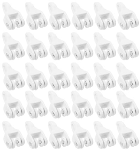 Supporto da soffitto per tende | 30 ganci per tende – clip resistenti alla ruggine rullo per gazebo, camere da letto, finestre