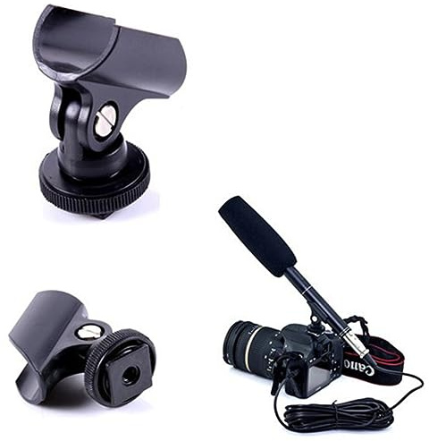 BESPORTBLE Mikrofonhalterung und Kunststoff Blitzschuhadapter 5 Stück mit Schraubdesign Flexible Mikrofonklemme für Dslr Kamera für Mikrofon Interview
