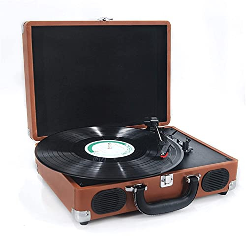 ZJFHEYUO Tourne-Disque rétro, Design Valise GE, pour la décoration intérieure, Tourne-Disque Vinyle 3 Vitesses, Style S, Taille Unique