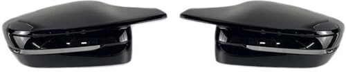 Spiegelgehäuse G30 G38 Helle schwarze Seitenflügel-Rückspiegel-Abdeckkappen passend für BMW 3 4 5 7 Serie G20 G21 G28 G22 G11 G12 Stil LHD RHD Außenspiegelkappen(Left hand drive)