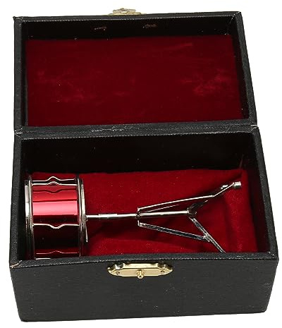 Changor Modello di Rullante in Miniatura Delicato e Minuscolo Strumento Musicale per la Decorazione e il Regalo della Casa delle Bambole 9,5 Cm