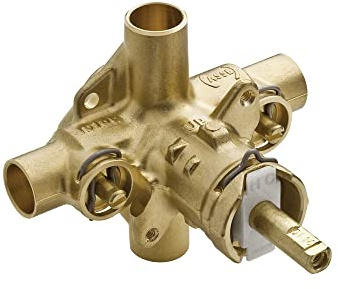 MOEN 2570 M-Pact Rough-in Posi-Temp Pressure Balancing Cycling 4-Port Tub and Shower Valve with Stops 1/2-Inch CC, Multi, 0.5