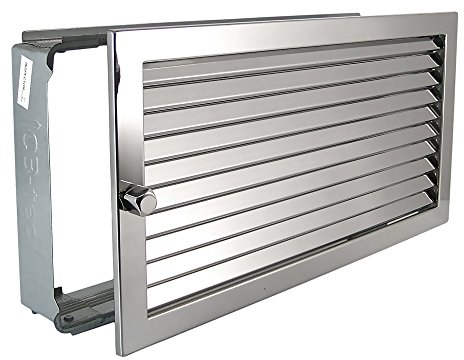Warmluftgitter WG 4523 ESG Edelstahl Hochglanz 450 x 230mm Zuluft Abluftgitter