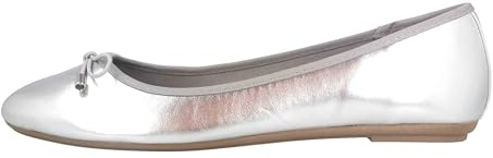Fitters Footwear That fits dam ballerina Claudia lädermitat metalliskt med slinga storlek (EU,), - silver - 43 EU