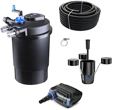 AquaOne Teich Filteranlage Set Nr.46 CPF 30000 Druckfilter 70W Eco Teichpumpe Teichgröße bis 60000l Teichschlauch Bachlauf UV Lampe