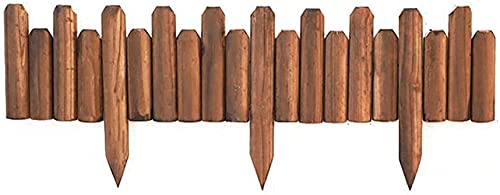 llxyzrzbhd Gartenzaun Zaunelemente Miniatur Deko Fechten Grenzen Blumenbeet Barriere Zaun Paneele Kiefernholz Streikposten Zaun für Hof Balkon llxyzrzbhd612(Color:Brown;Size:120 * 45 * 50cm)