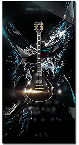 SongYww DIY 5D Diamond Painting Set für Kinder/Erwachsene Musik Coole Gitarre Diamant Full Drill Kristall Stickerei Kreuzstich Kunsthandwerk Home Wand Dekorationen Geschenk Round 30x60cm
