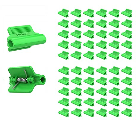 JKIOHO 60 Stück Gewächshaus-Klemmen 1/2-1/4 Zoll Folienreihenabdeckung Netz Tunnel Hoop Clips Rahmen Beschattung Netz Feste Stangen Clips zur Befestigung von Pflanzenabdeckung Gartennetz