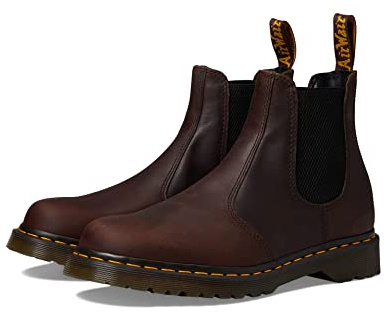 Dr. Martens Herren 2976 Waxed Full Grain Leather Boot Chelsea-Stiefel, Kastanienbraunes, gewachstes Vollnarbenleder, 39 EU