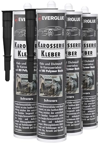 Karosseriekleber 1K MS Montagekleber UV-beständig schwarz Kartusche MS-Polymer Kraftkleber extra stark elastischer Kleb-und Dichtstoff zum Kleben und Abdichten im Fahrzeugbau, Van, Wohnmobil (6)