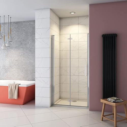 Acezanble Duschtür Nischentür 90cm Duschabtrennung 6mm Glas Dusche H185cm