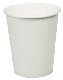 Thali Outlet - 100 x 6oz White Cup + Lid - Cafe Coffee Cups Paper Single Wall Disposable Tea Expresso Hot Drinks + White Sip-Though Lids