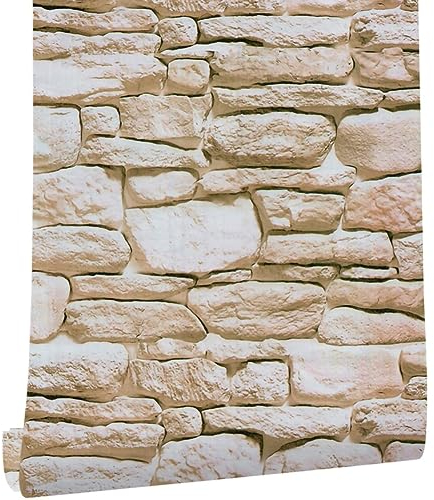 Ray-Velocity Papel Pintado Autoadhesivo, 3D Piedra Impermeable Vinilo Adhesivo Pared, Adhesivo Contacto Papel Decorativo para Encimeras, Revestimiento de Paredes (1000cm, A6)