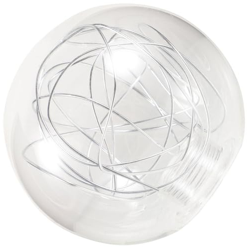 jojofuny Clear Glass Globe Lampshade Wire 4 Inch Round Ball Light Shade Replacement for G9 Pendant Lighting Fixture Cover