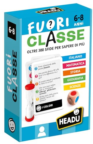 Headu Fuoriclasse Game 6-8 anni Oltre 300 sfide per sapere di più IT58752 Gioco Educativo Per Bambini 6-8 Anni Made in Italy