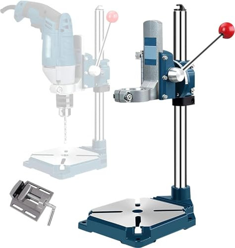 Drill Press Stand for Hand Drill, Drill Press Stand with Vise for Rotary Tool, Bench Drill Press Stand Table Holder for Making Any Vertical Hole with High Precision