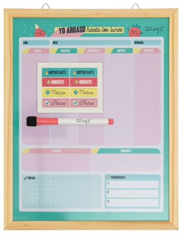 Mr. Wonderful Magnetischer Wochenplaner für die Wand, Whiteboard-Wandplaner, A4, 2023