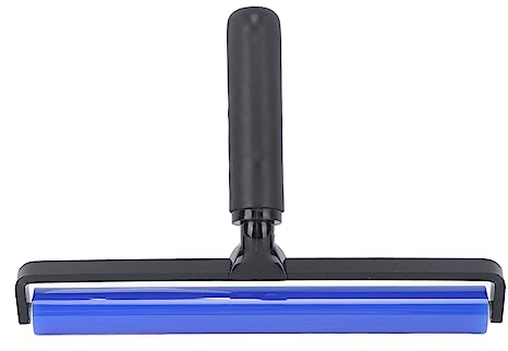 Static Roller Dust Removal Roller Super Sticky Blue Silicone Soft Static Action Tidyer Roller with Black Handle (4 Inch)