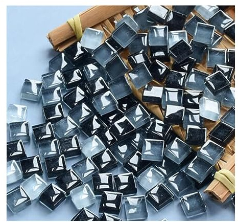 Azulejos Ceramica Azulejos de mosaico de 1x1cm, 600 Uds., piezas de vidrio de mosaico de colores mezclados for decoración del hogar, Kit de vidrio, piezas de mosaico de vidrio for manualidades Baldosa