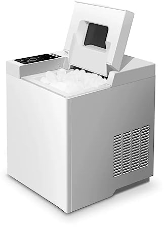 Ice Maker 15Kg Ice Maker Fully Automatic Commercial Small Milk Tea Shop Desktop Manual Round Ice Cube Making Machine Commercial, Can Be Used for Ice Making