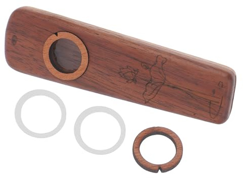 BESTonZON Holz Kazoo Musikinstrument Für Gitarre Ukulele Begleitung Tragbar Einfacher Lernen Kazoo Für Anfänger Und
