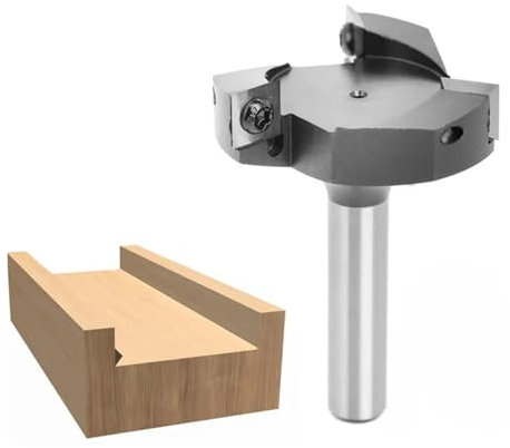 Fresa per Spianare Fresa 1 pz 3 scanalature 8 mm 12 mm 1/2 gambo punte for piallatrici frese frontali inserti for fresatrici CNC for superfici for legno(12mm shank x60.3)