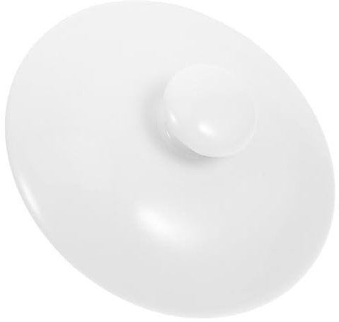 Alipis Ceramic Stew Pot Lid 3.3 Inch Replacement Lid for Soup Bowls and Ramekins Ideal for Steaming Eggs and Serving Pudding in Kitchen