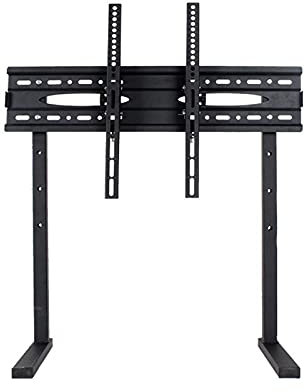 Soporte universal de TV para televisores de 37 a 75 pulgadas, altura ajustable, estante de TV de acero resistente, soporte de escritorio negro